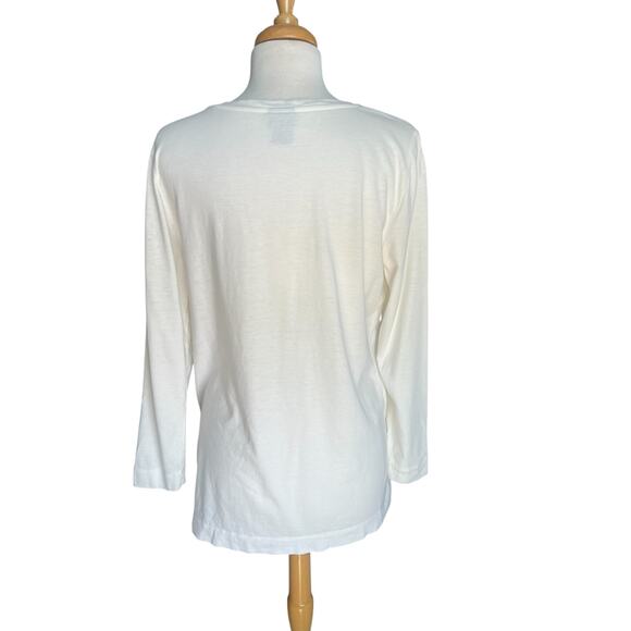 Chico's Zenergy Witch Way to the Wine Tee V Neck Halloween Size 1 Medium 8/10 - Picture 4 of 13